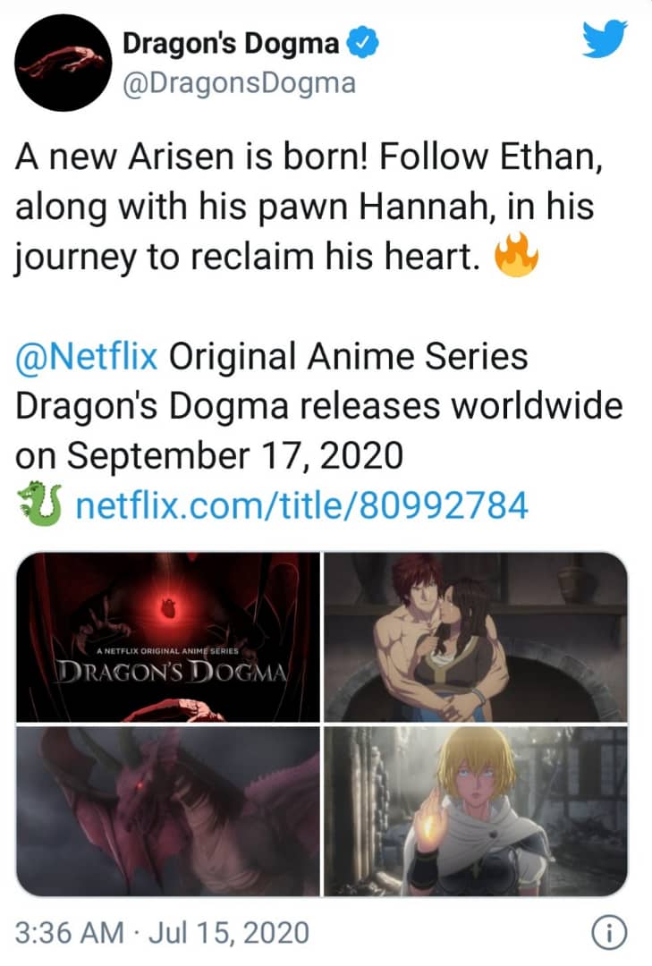 تاریخ پخش اقتباس تلویزیونی Netflix در قالب انیمه از "Dragon's Dogma"، مشخص شد