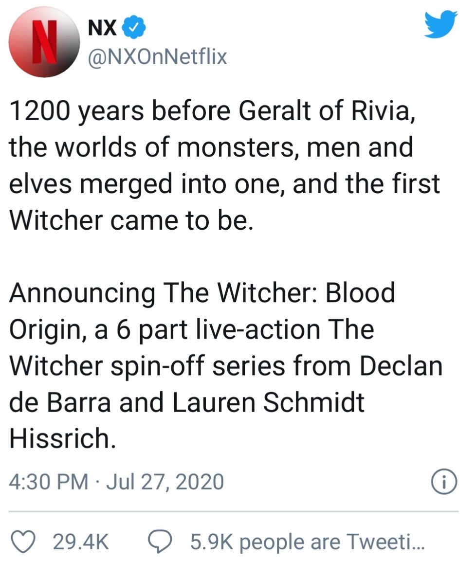نتفلیکس تولید پیش درآمدی بر سریال "The Witcher" را تأیید کرد!